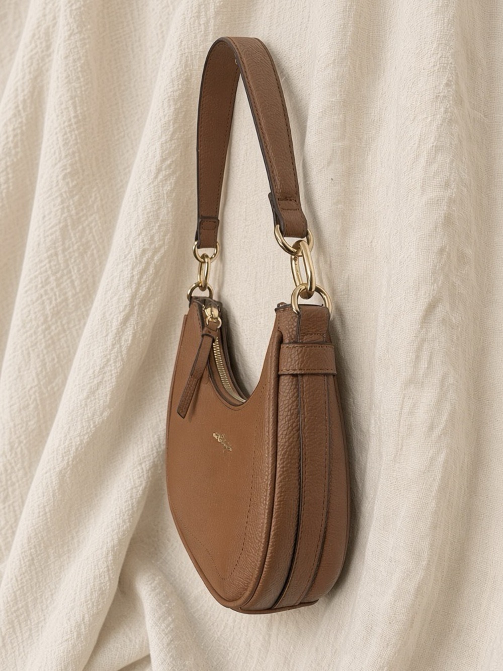 Nanette Lepore Brown Crescent Leather Shoulder Bag - Picture 4 of 7